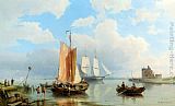 Pieter Christian Dommerson Famous Paintings - Unloading the Catch